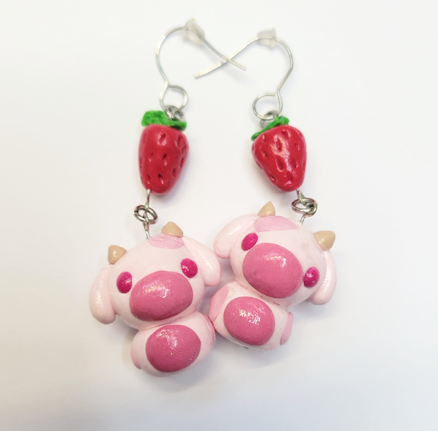 Strawberry Cow Earrings